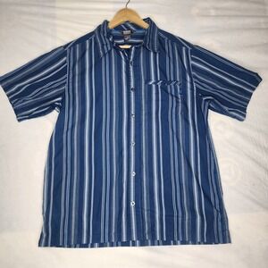 Outdoor Research Striped Button Up Shirt DriRelease Casual Mens Large Hiking‎